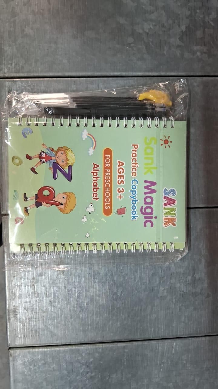 Sank Magic Practice Copybook Set (4 Books + Pen + Grip + 10 Refills)