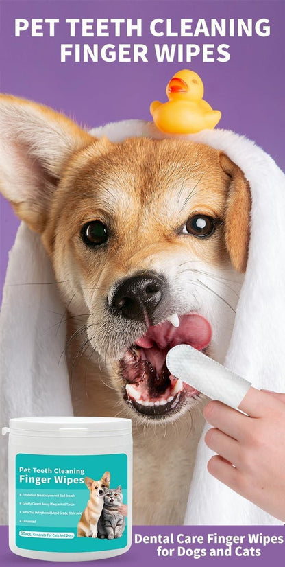 Disposable Dental Finger Wipes For Pets