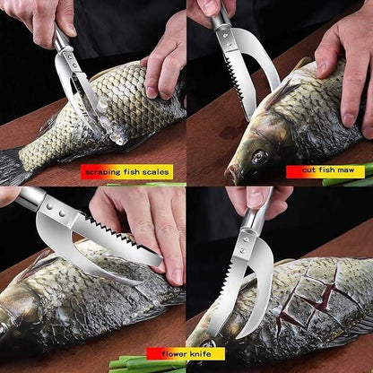 Fish Scaler Scrapper 3-in-1