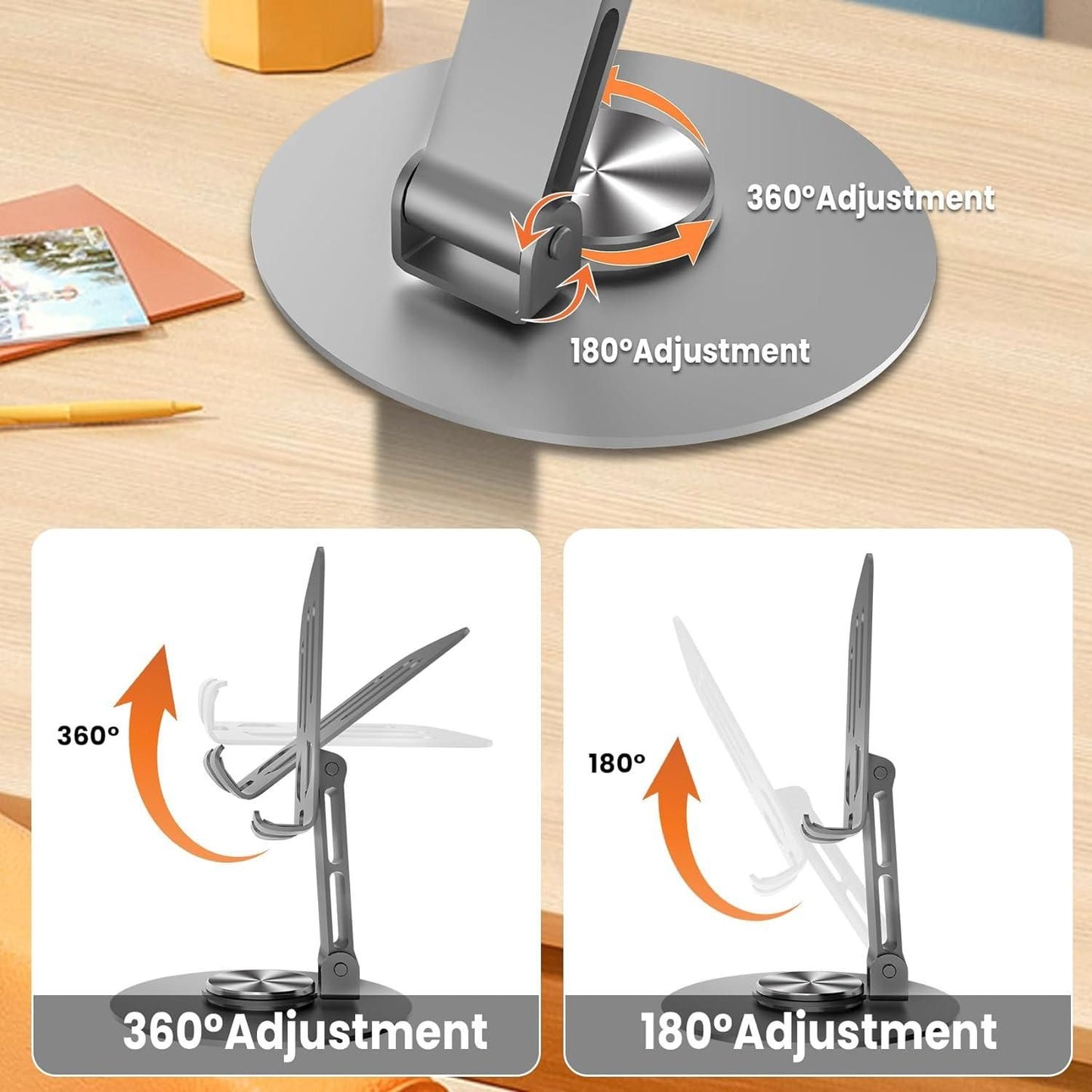 Aluminium 360 DegreeRotatable Phone/Tablet Stand